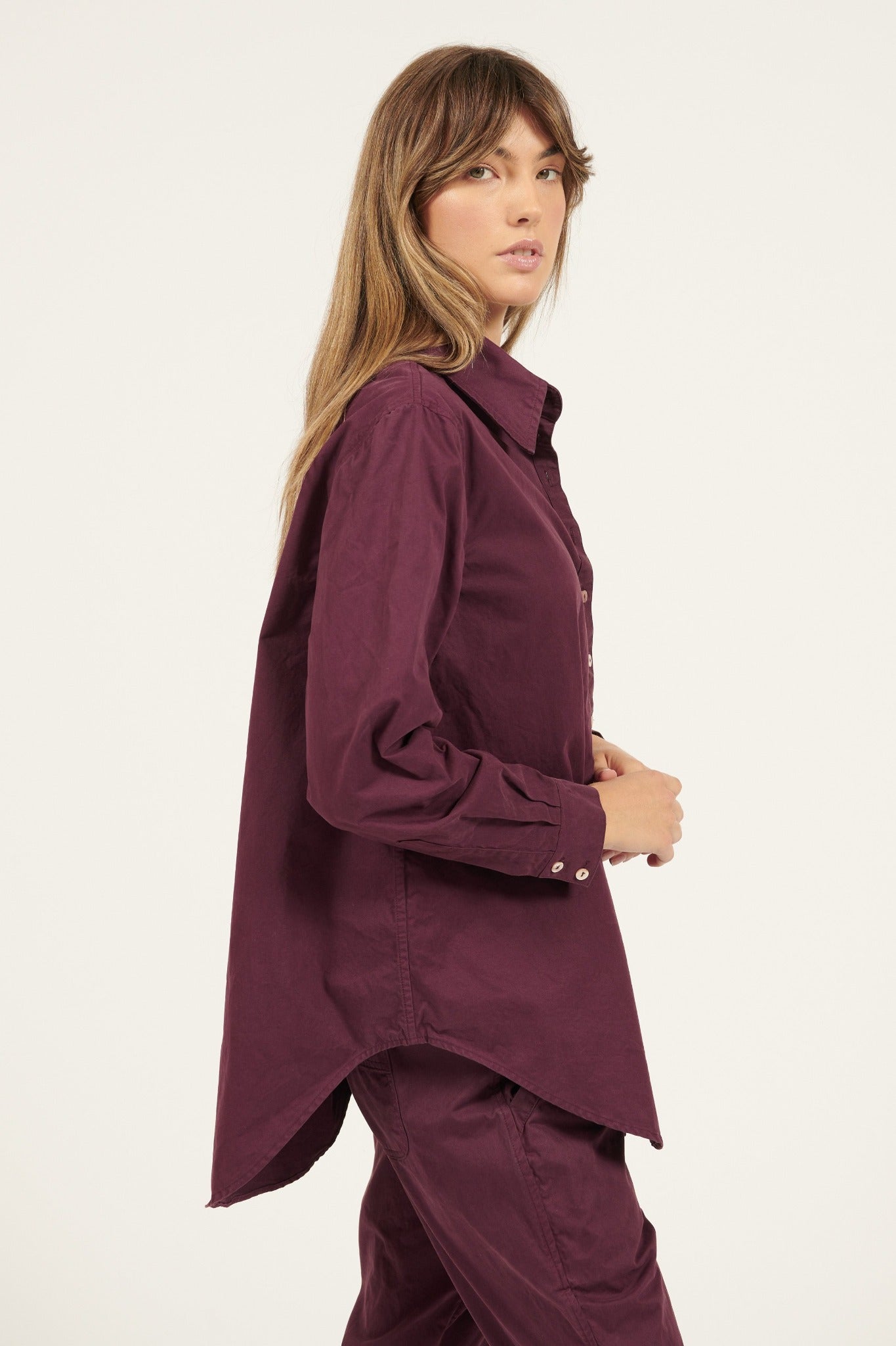 LONLON SHIRT - PLUM (PRE-ORDER) - Primness