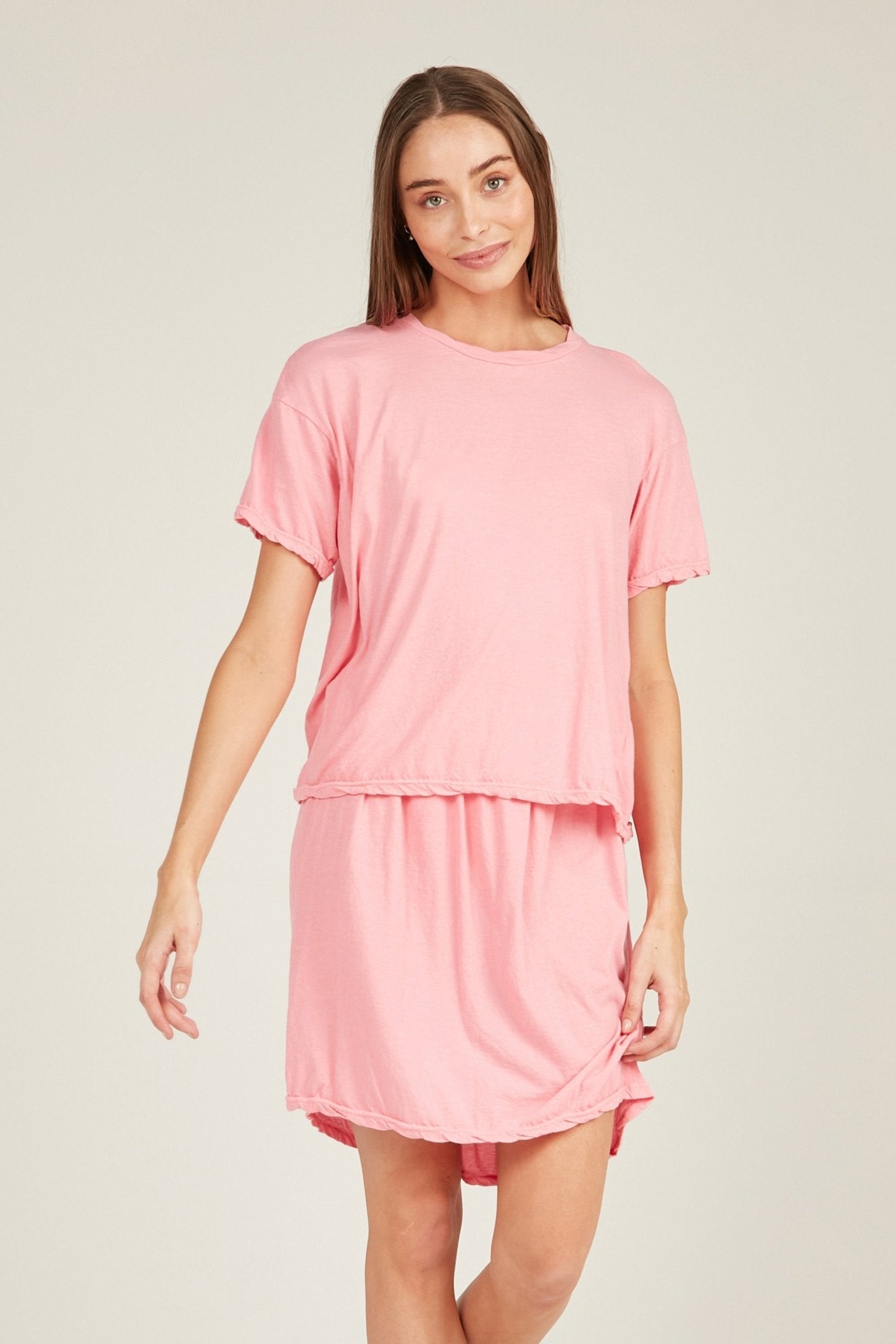 LUCKIE TEE - TAFFY PINK - Primness