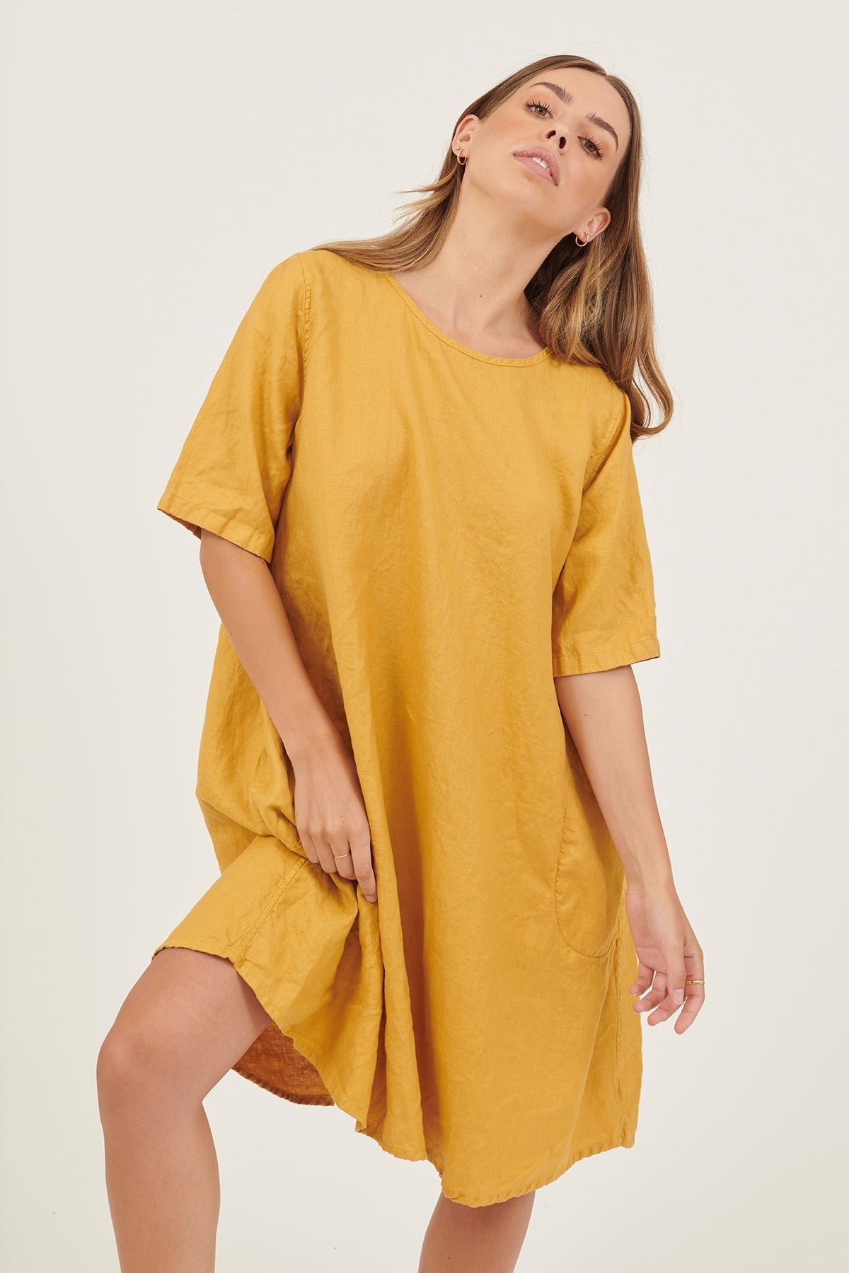 MIA TEE DRESS - AMBER - Primness