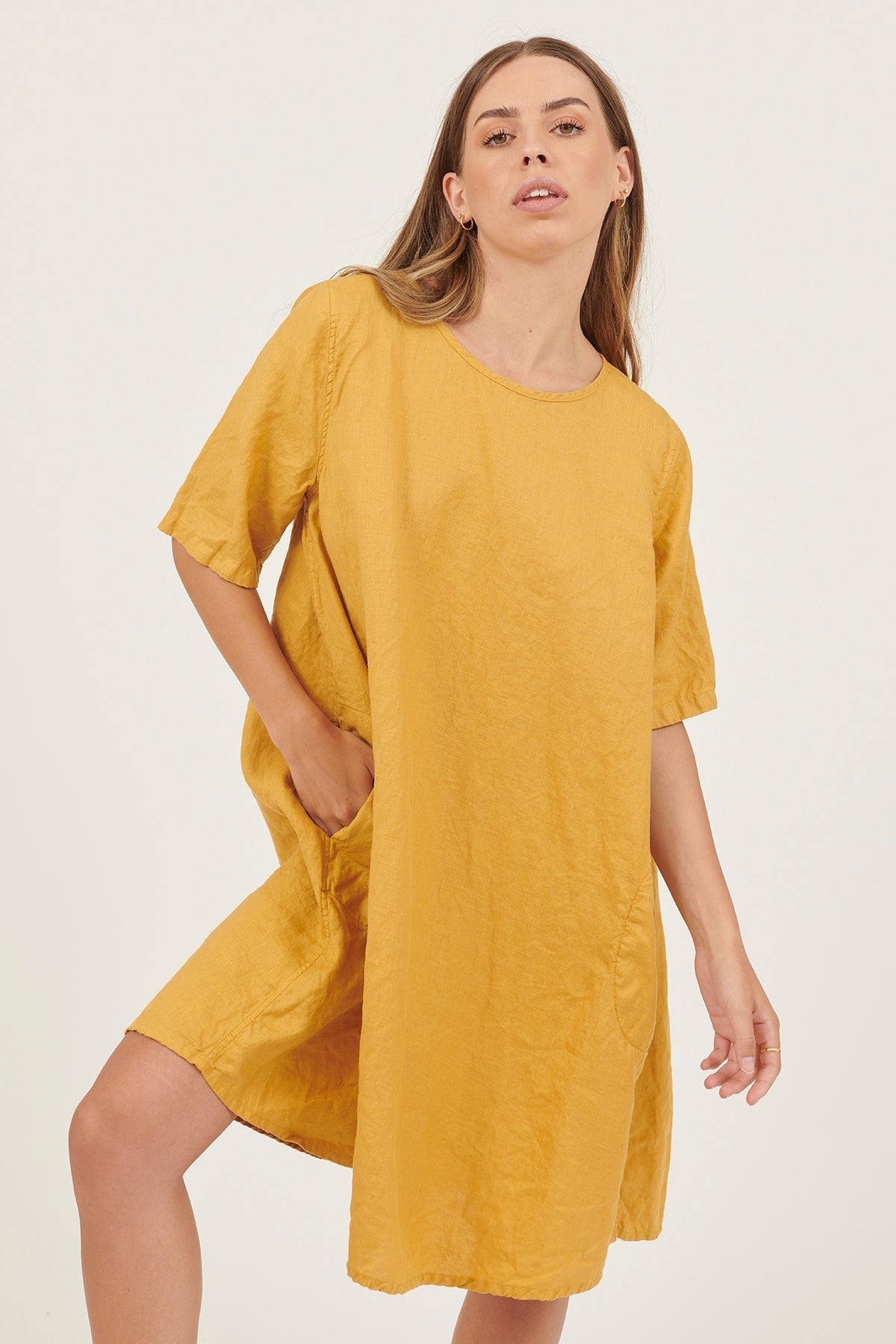 MIA TEE DRESS - AMBER - Primness