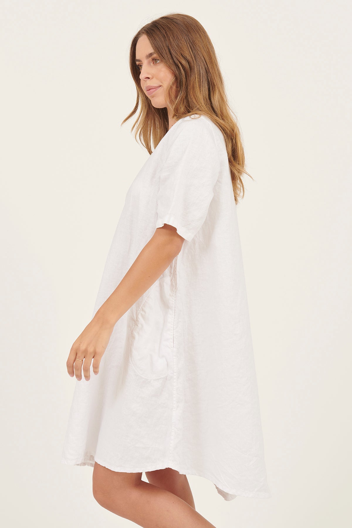 MIA TEE DRESS - BLANC - Primness