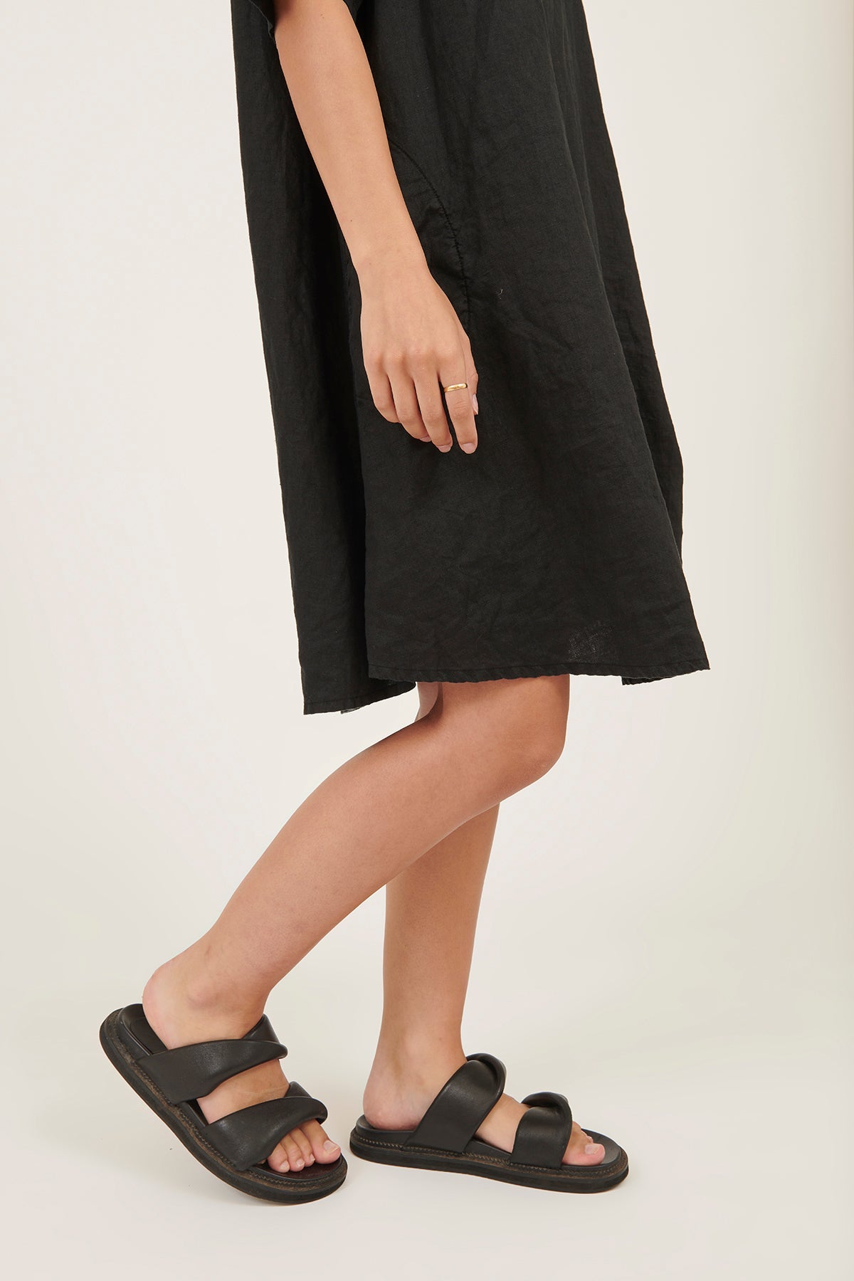 MIA TEE DRESS - NOIR - Primness