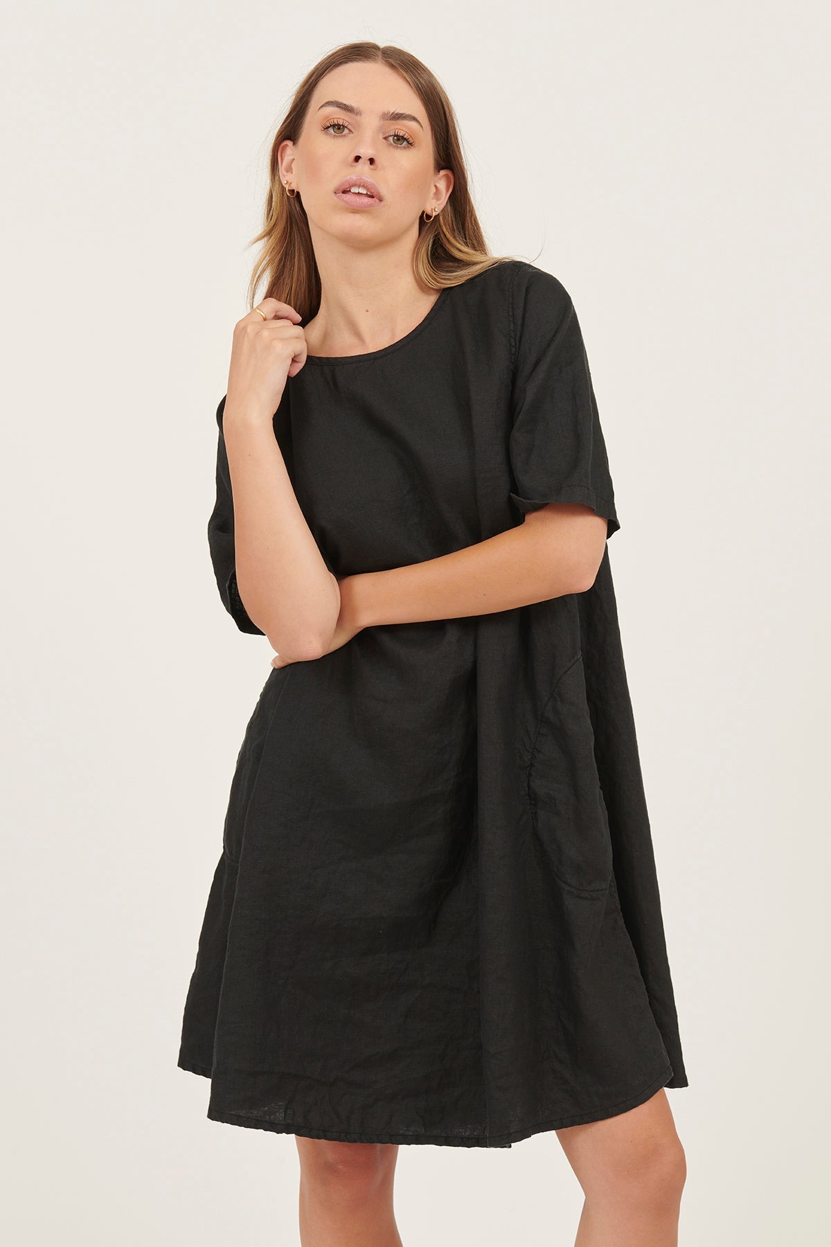 MIA TEE DRESS - NOIR - Primness