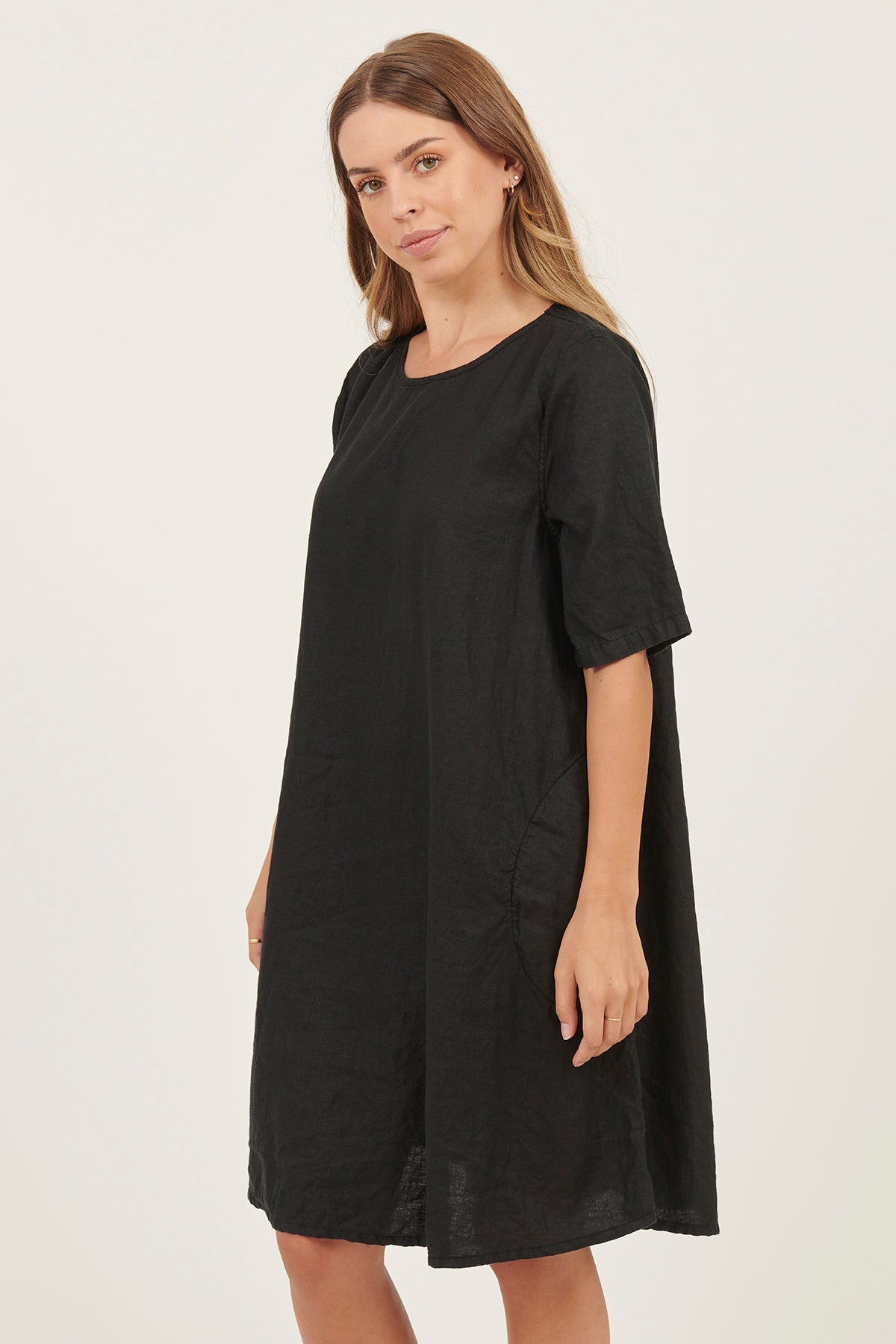 MIA TEE DRESS - NOIR - Primness