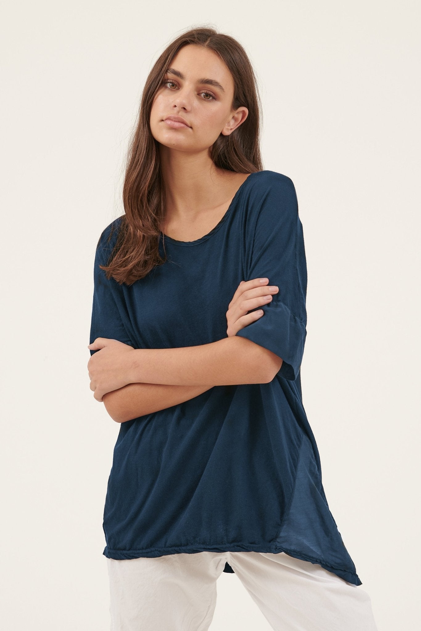 MINK TEE - DARK NAVY - Primness