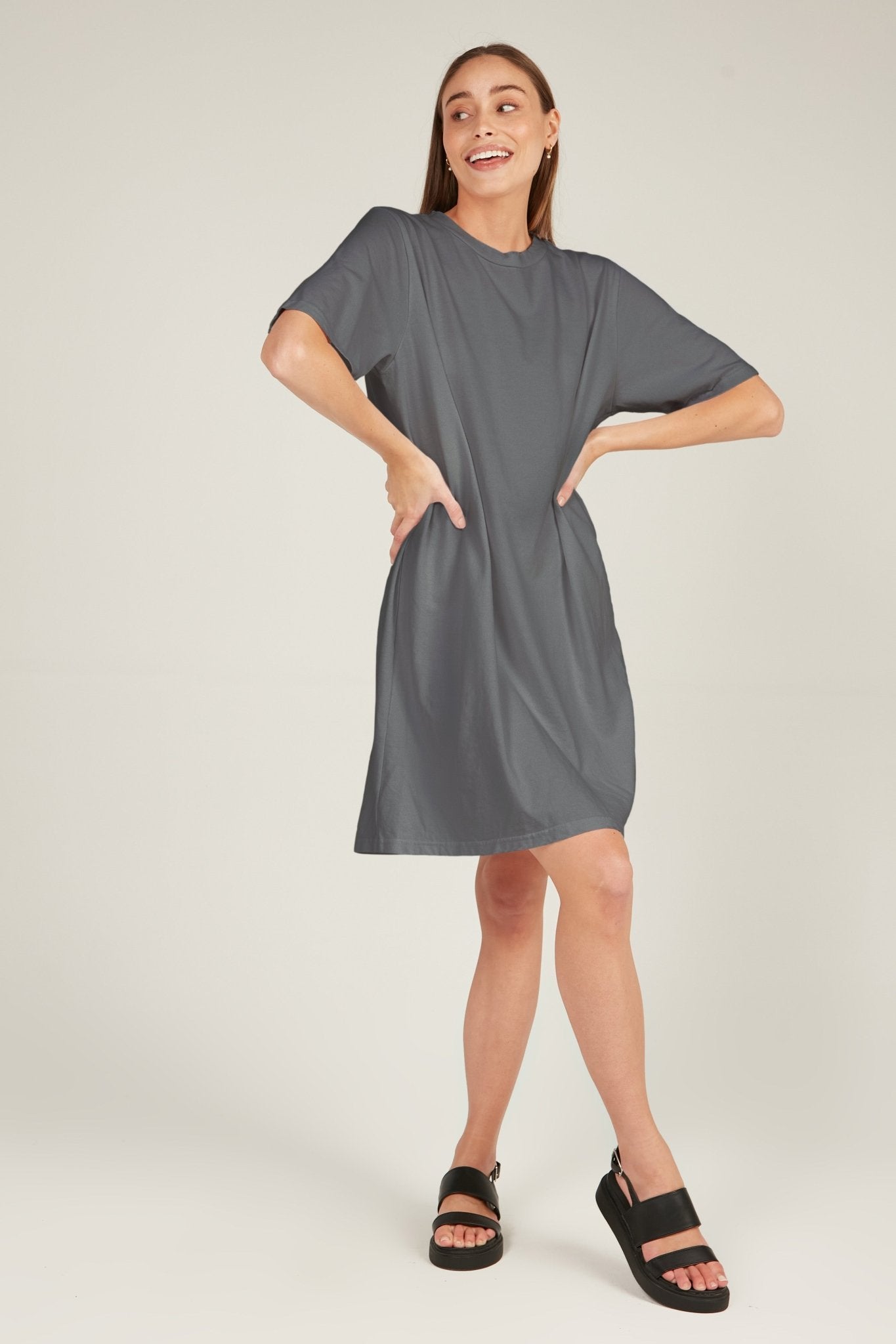 NUNA DRESS - CHARCOAL - Primness