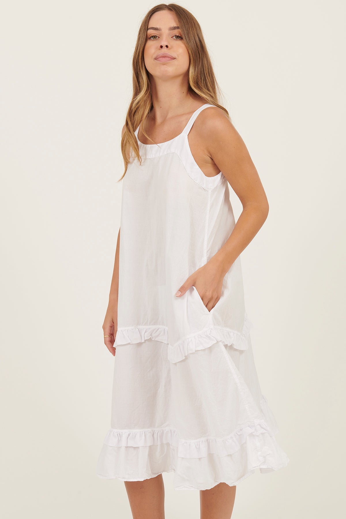 PADDOCK DRESS - BLANC - Primness