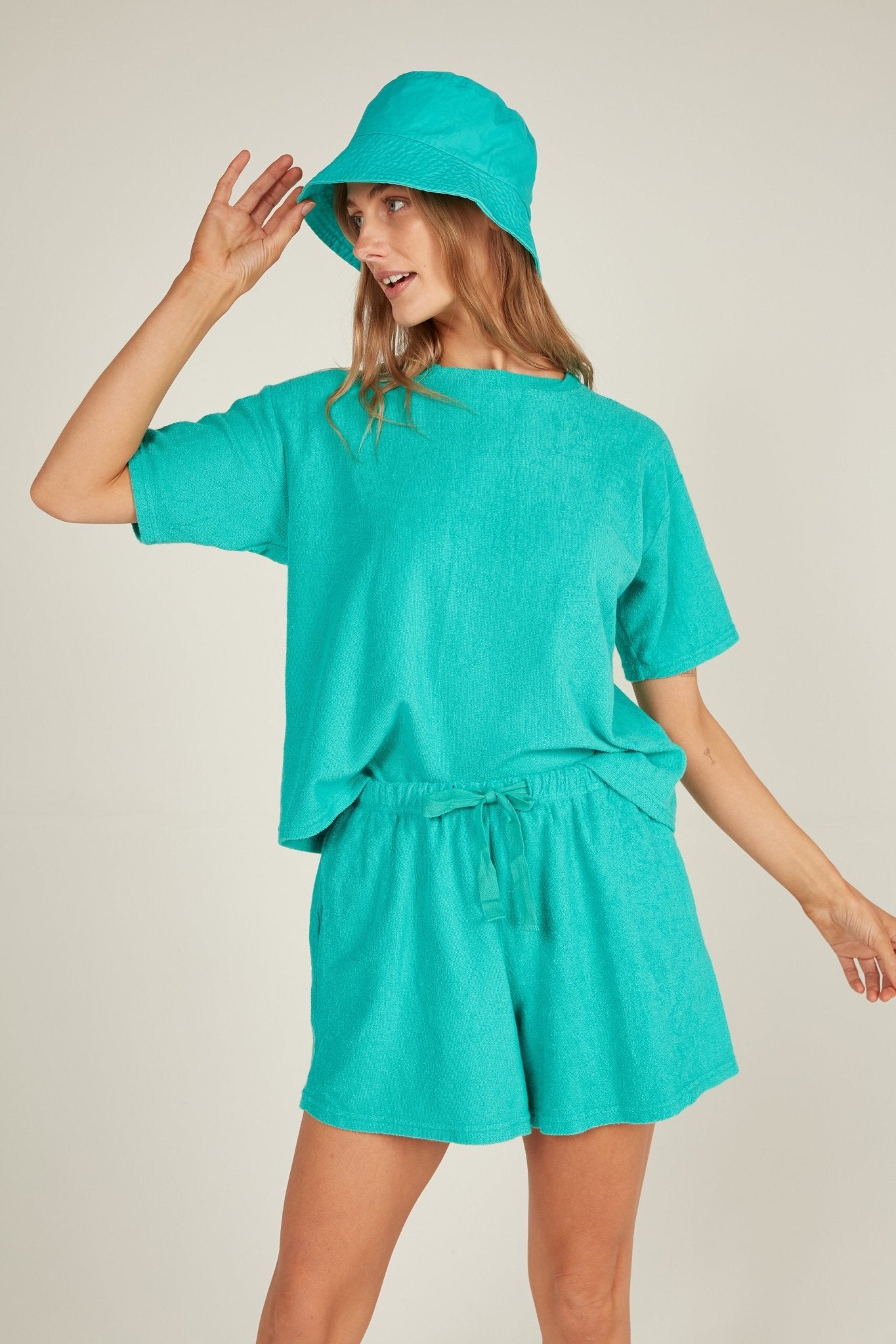 PEACHES BUCKET HAT - TURQUOISE - Primness