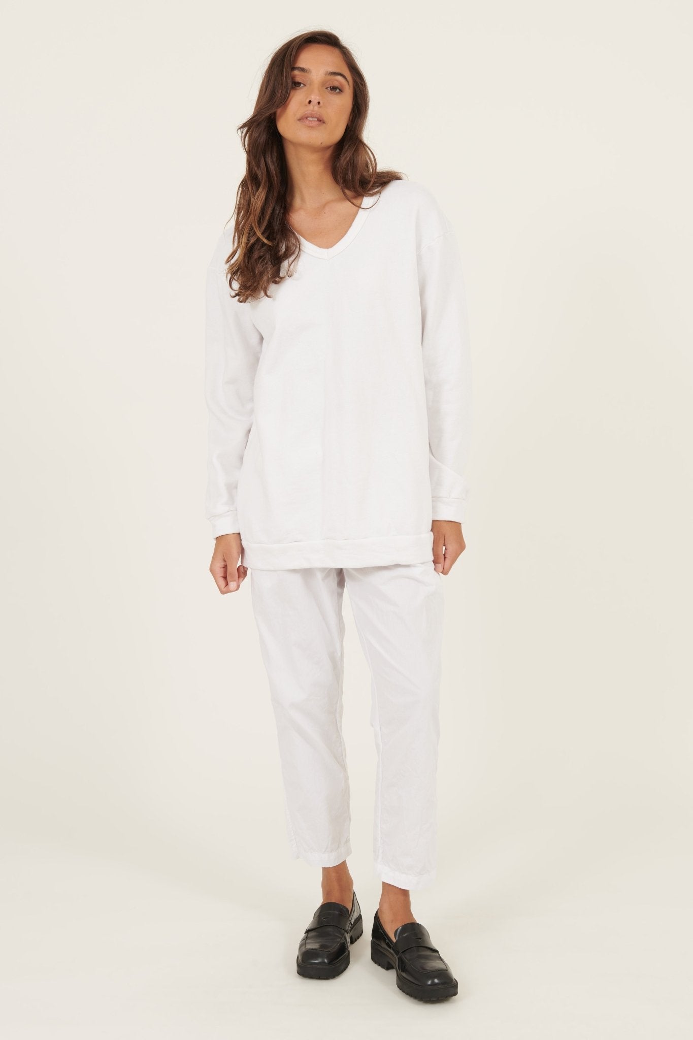 PERF V NECK - BLANC - Primness