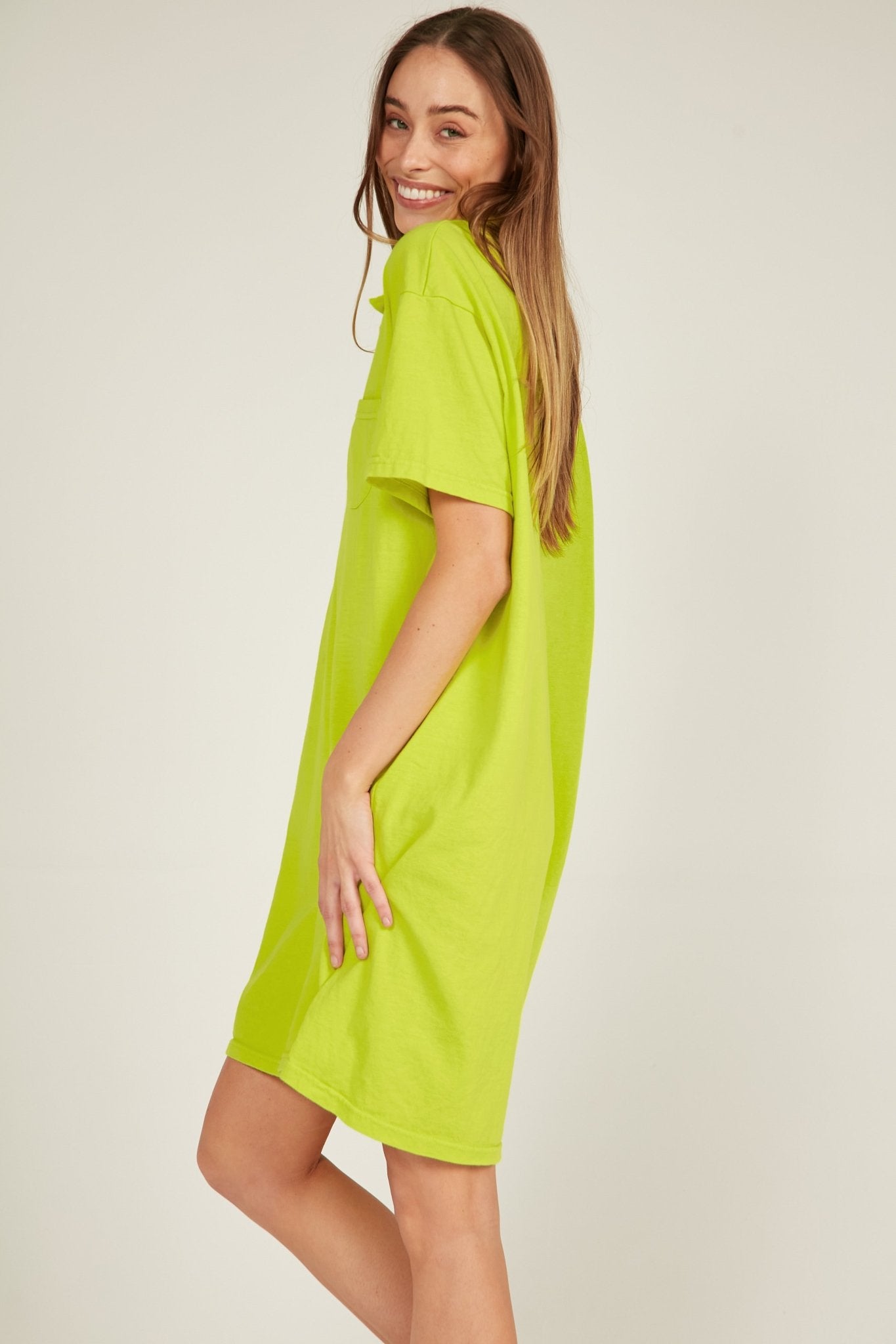 POLO DRESS - LIME - Primness