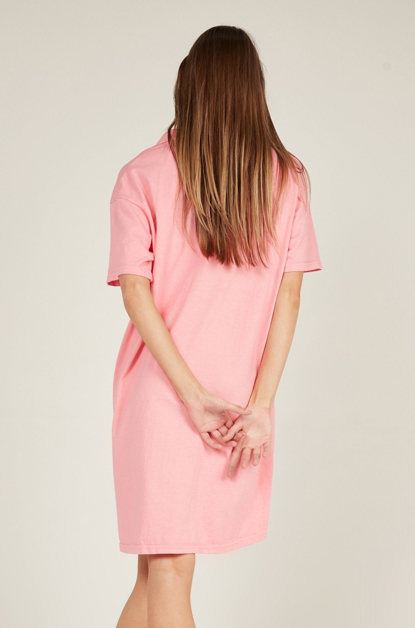 POLO DRESS - TAFFY PINK - Primness