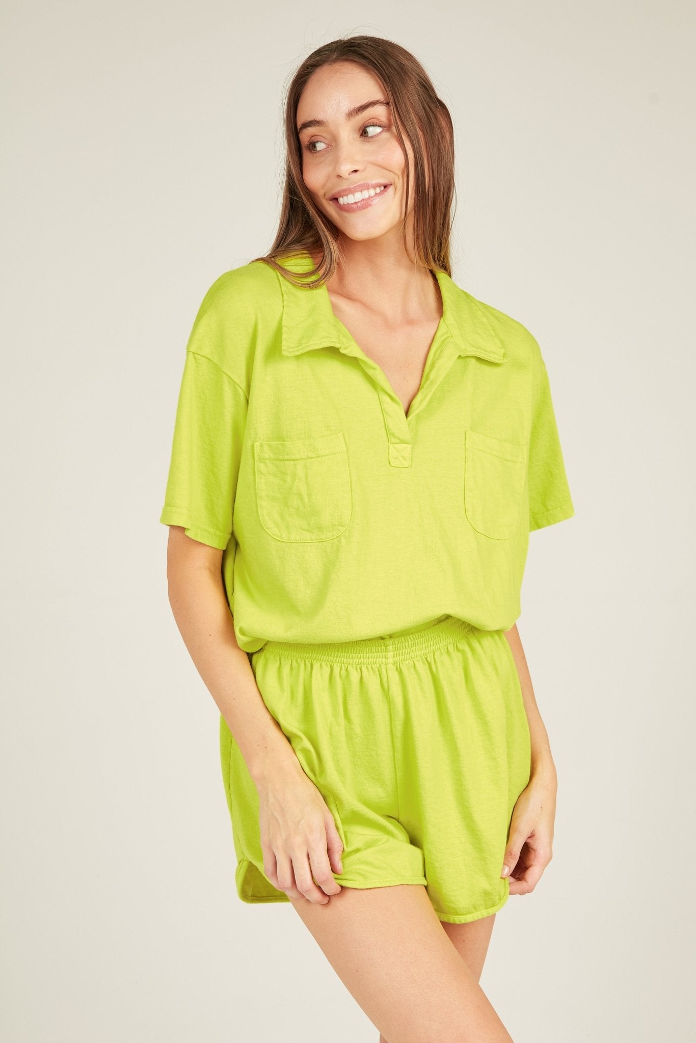 POLO SHORT - LIME - Primness