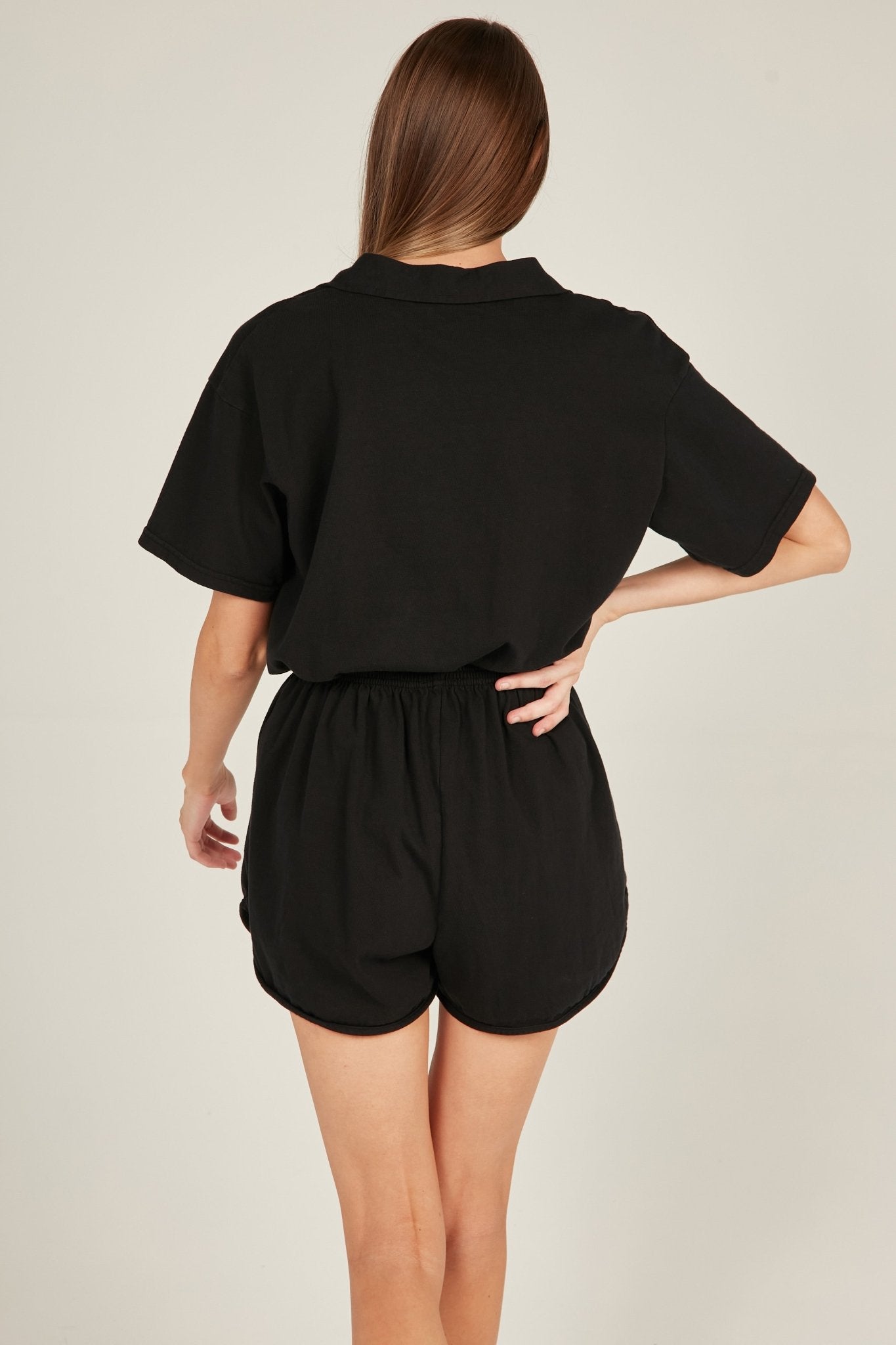 POLO SHORT - NOIR - Primness