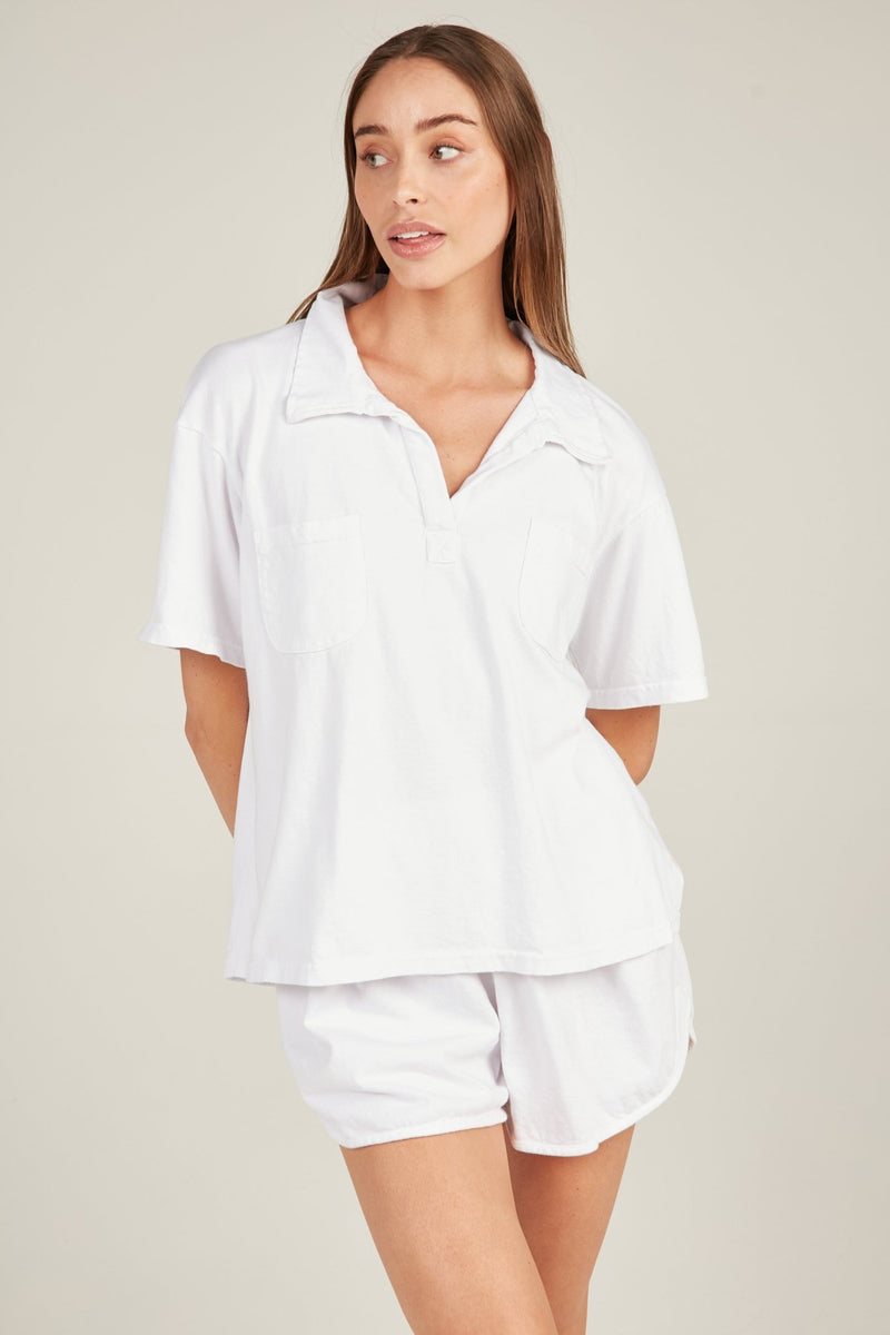 POLO TEE - BLANC - Primness