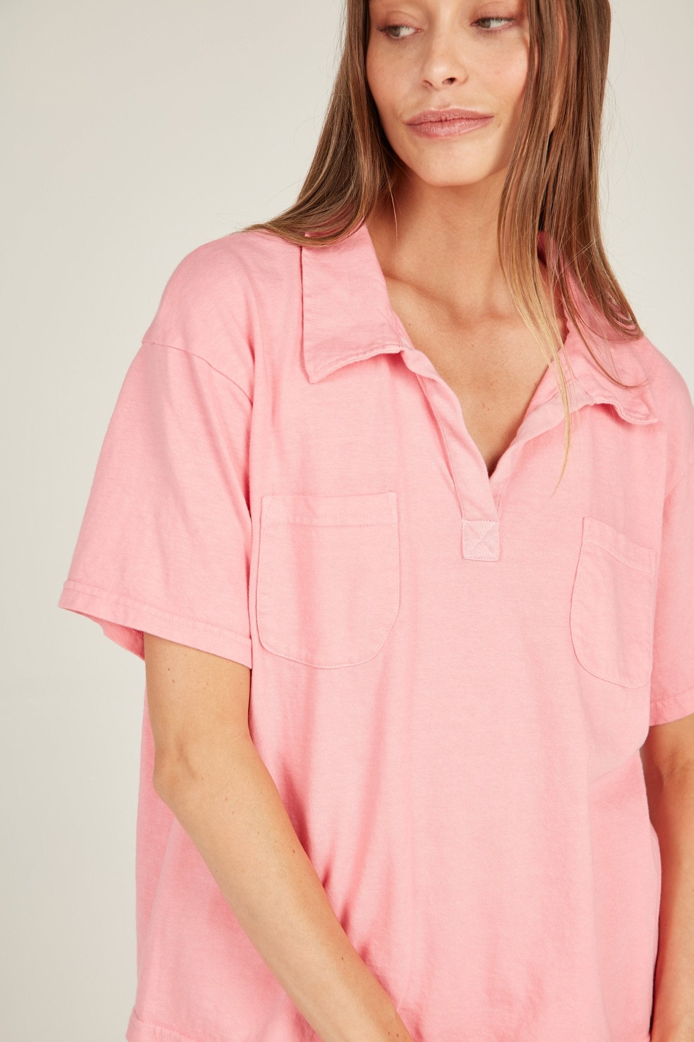 POLO TEE - TAFFY PINK - Primness