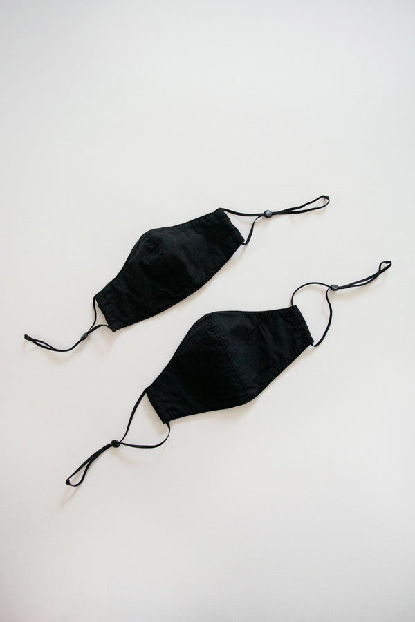 Reusable Face Mask - Two Pack - Black - Primness