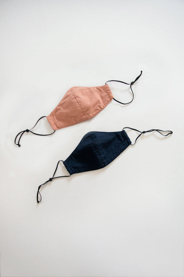 Reusable Face Mask - Two Pack - Blossom & Navy - Primness