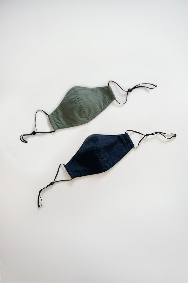 Reusable Face Mask - Two Pack - Navy & Khaki - Primness