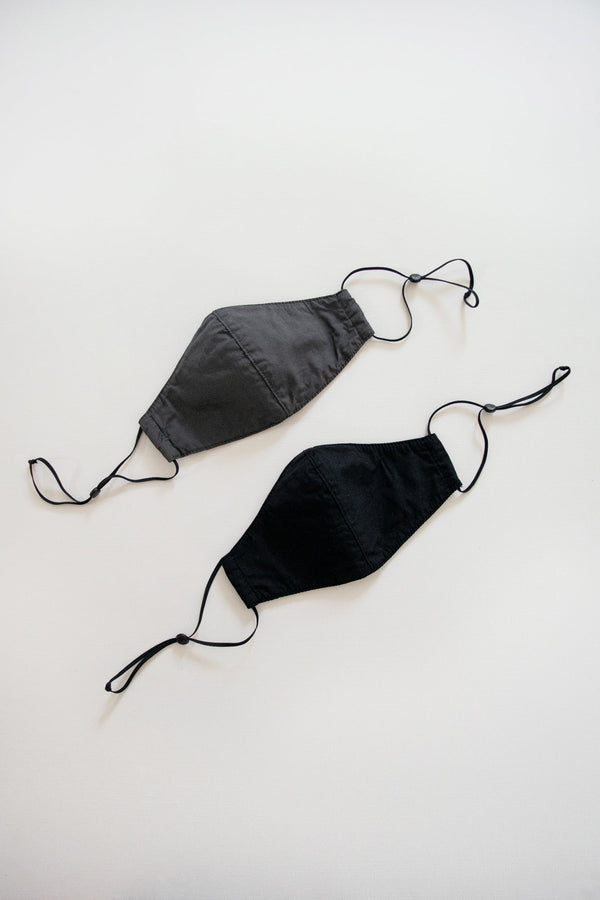 Reusable Face Mask - Two Pack - Slate & Black - Primness