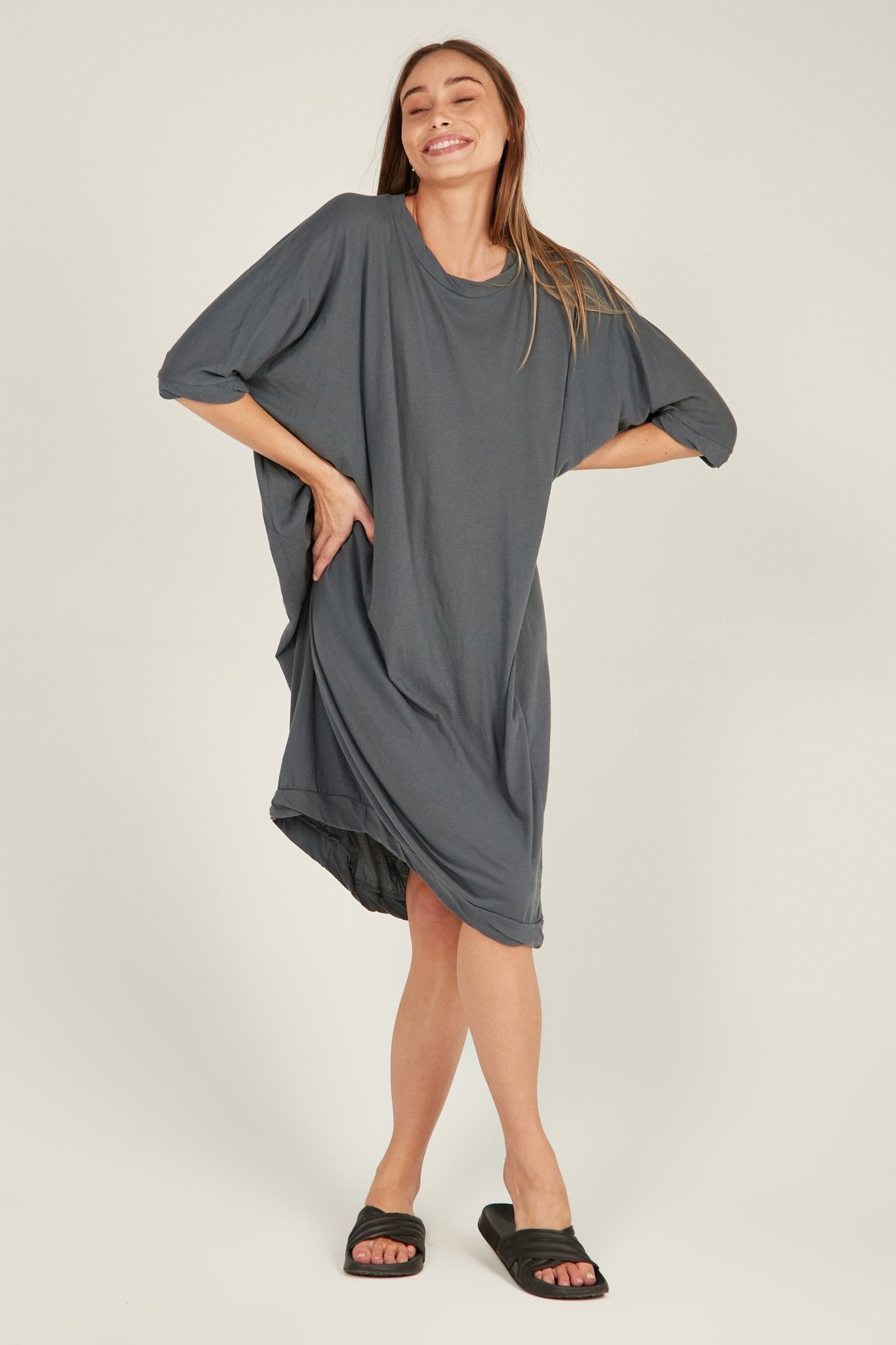 SANDY DRESS - CHARCOAL - Primness