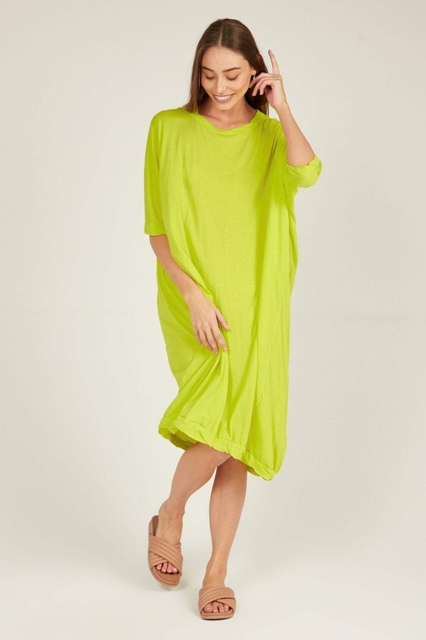 SANDY DRESS - LIME - Primness