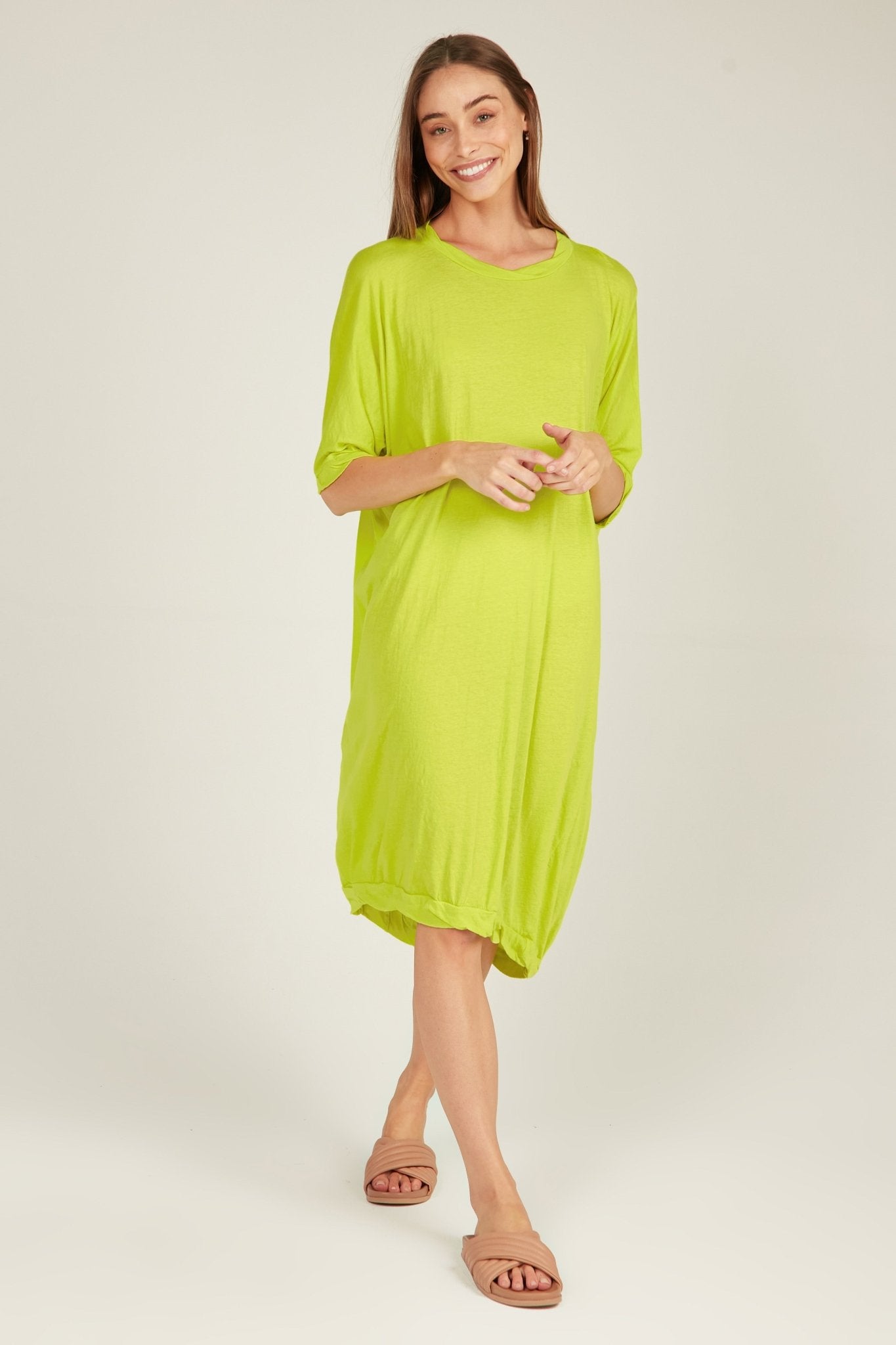 SANDY DRESS - LIME - Primness