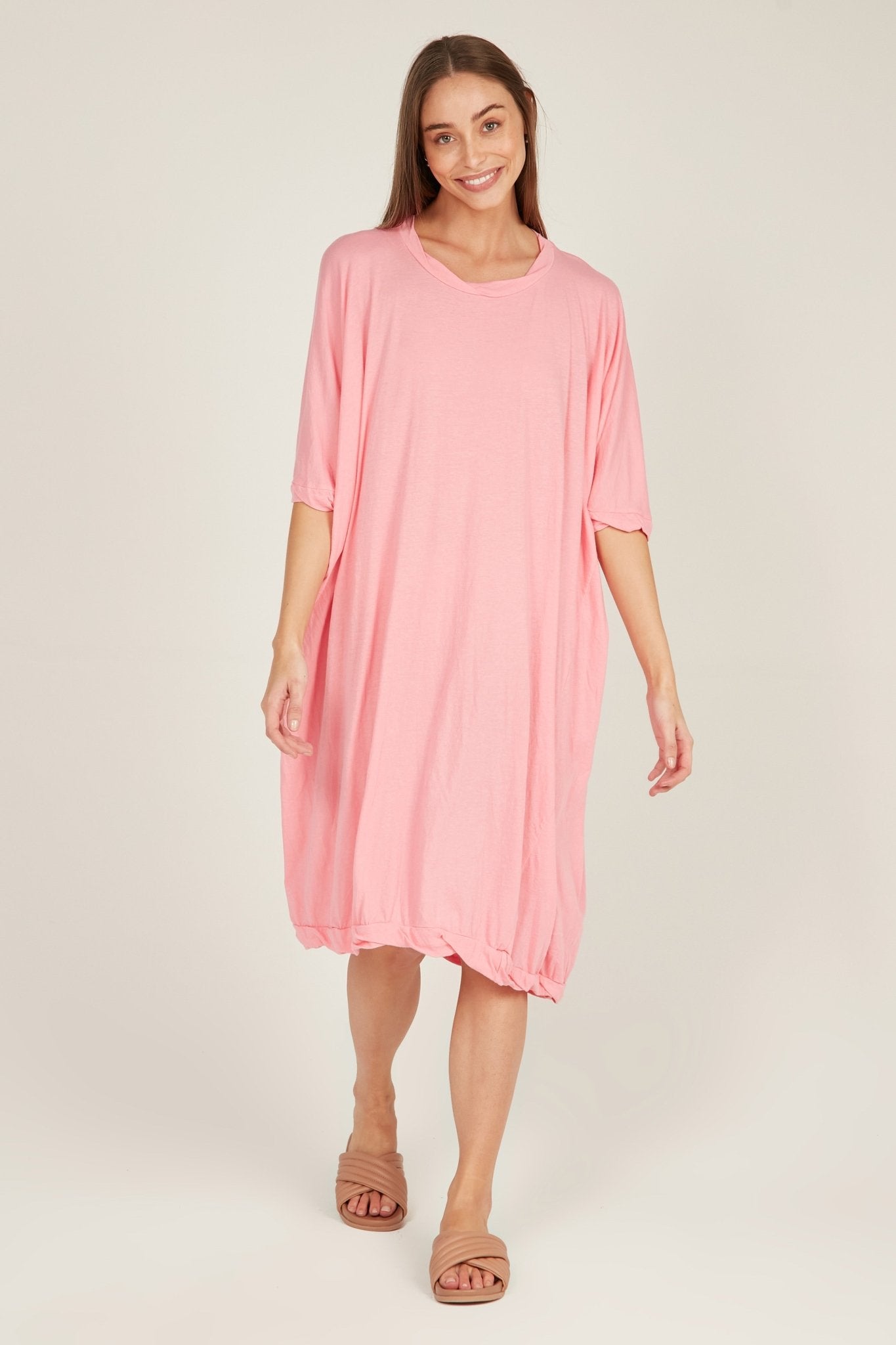 SANDY DRESS - TAFFY PINK - Primness