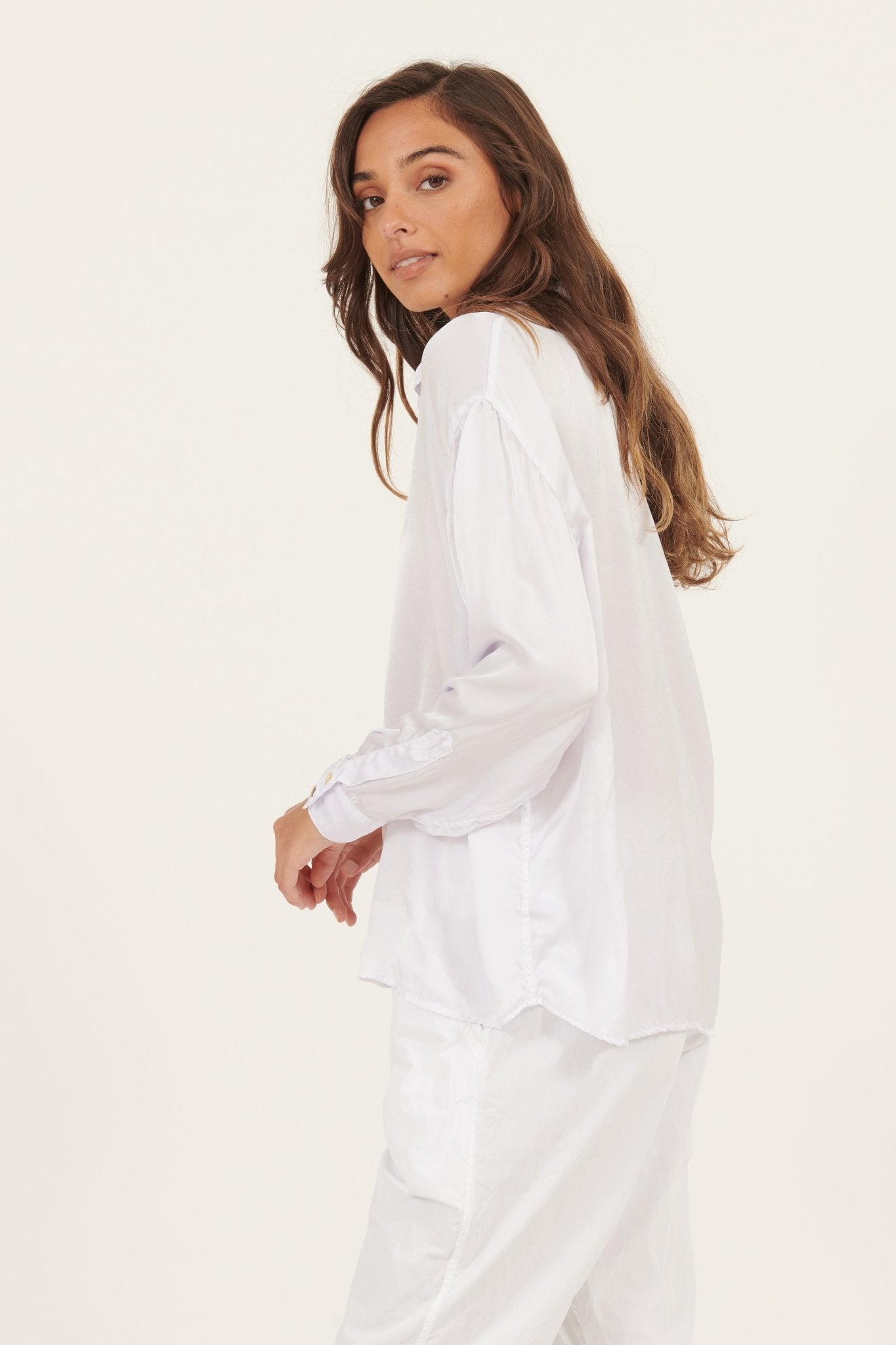 SATIN SHIRT - BLANC - Primness