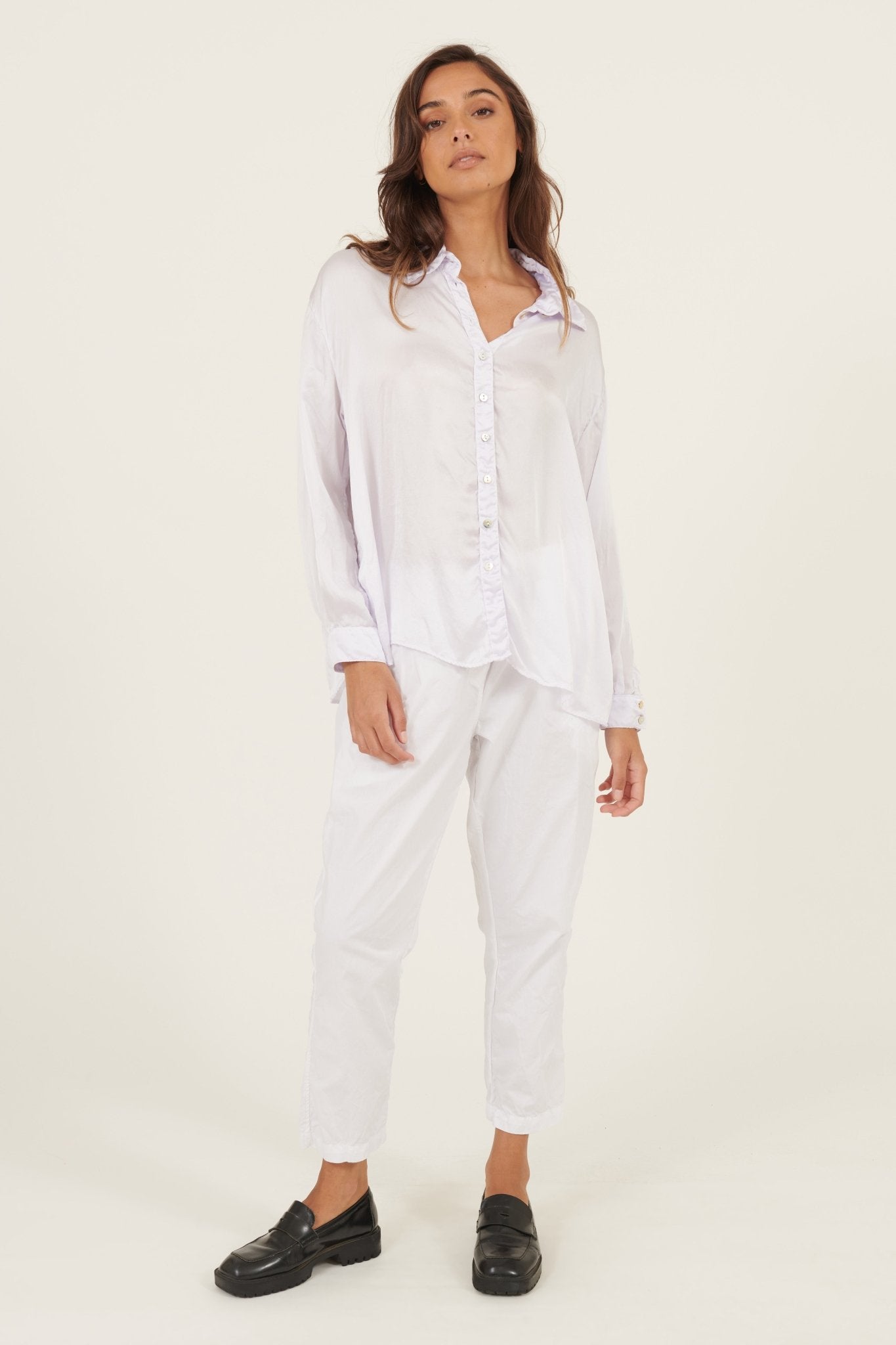 SATIN SHIRT - BLANC - Primness