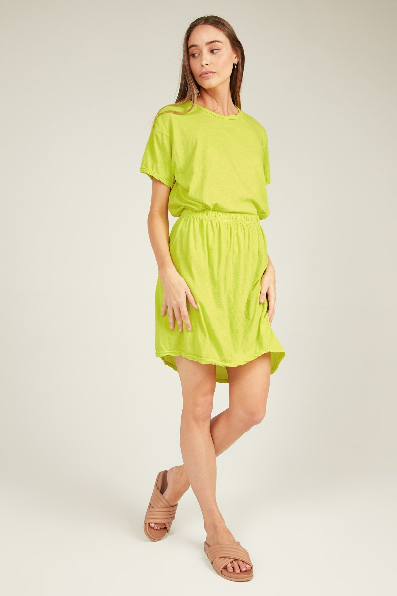 TWISTY SKIRT - LIME - Primness