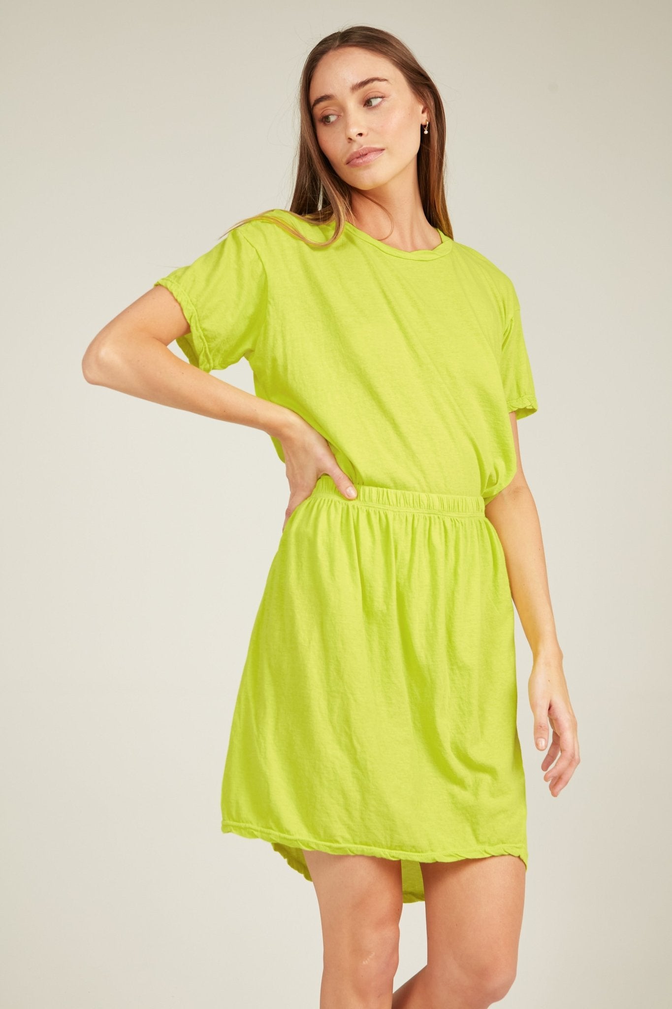 TWISTY SKIRT - LIME - Primness