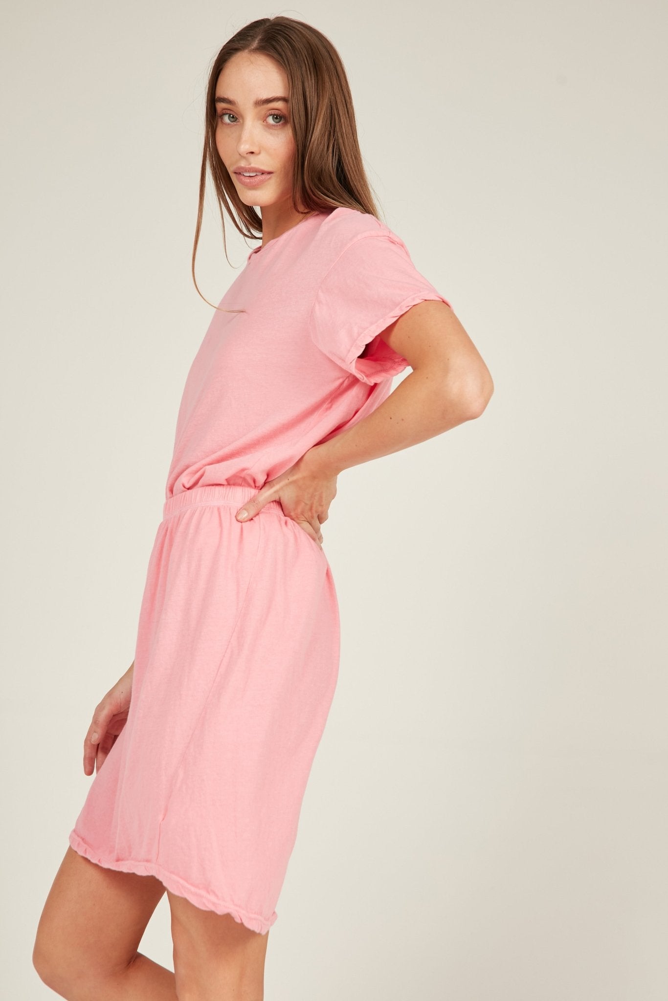 TWISTY SKIRT - TAFFY PINK - Primness