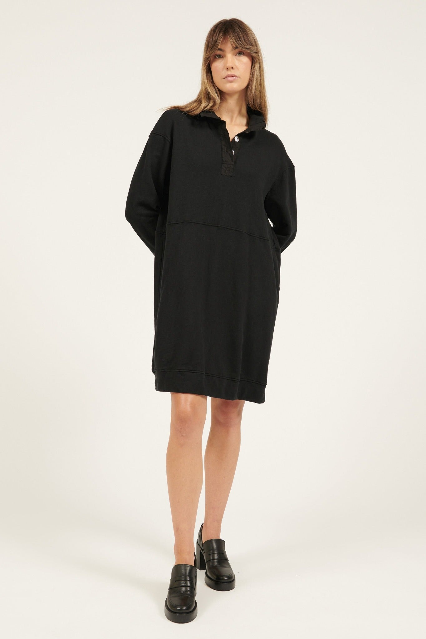 VENUS JUMPER DRESS - NOIR (PRE-ORDER) - Primness