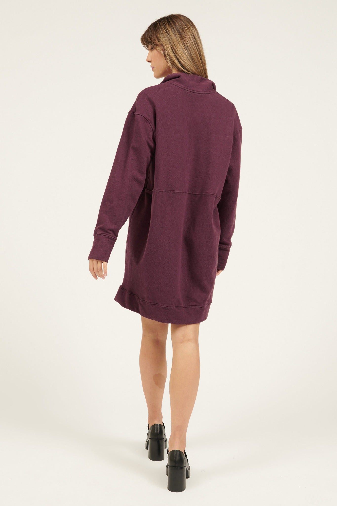 VENUS JUMPER DRESS - PLUM (PRE-ORDER) - Primness