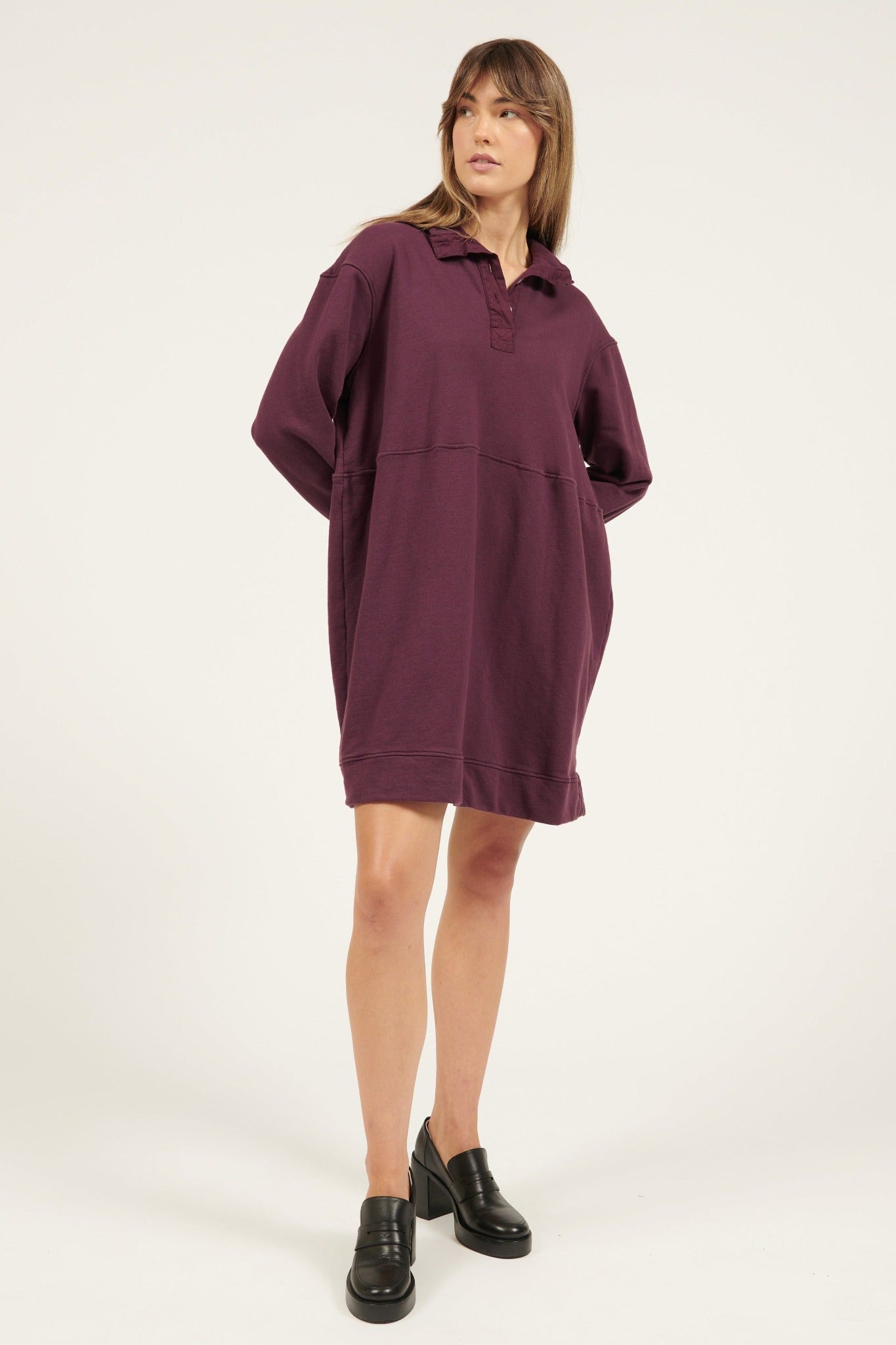 VENUS JUMPER DRESS - PLUM (PRE-ORDER) - Primness