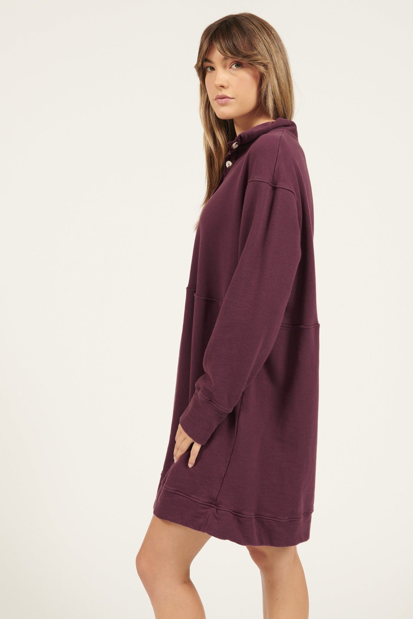 VENUS JUMPER DRESS - PLUM (PRE-ORDER) - Primness